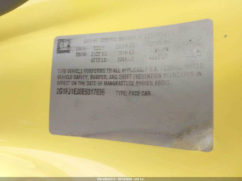 2G1FJ1EJ8E9317836 2014 CHEVROLET CAMARO photo no. 9