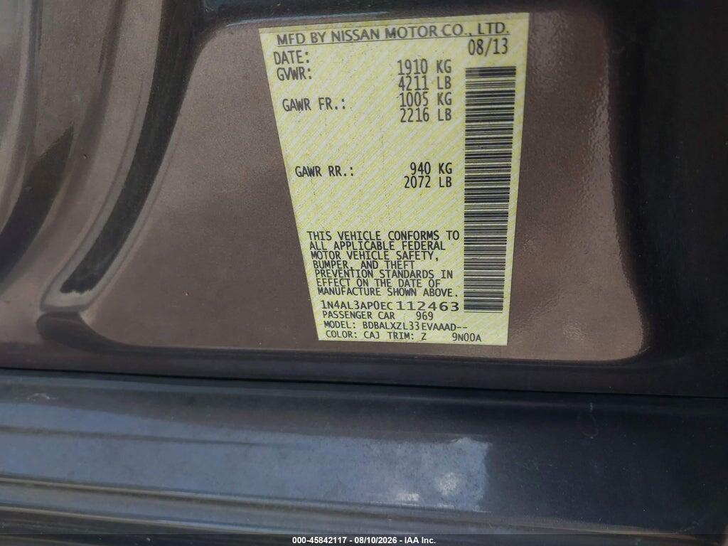 1N4AL3AP0EC112463 2014 NISSAN ALTIMA photo no. 9