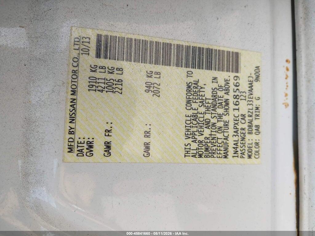 1N4AL3APXEC168569 2014 NISSAN ALTIMA photo no. 9
