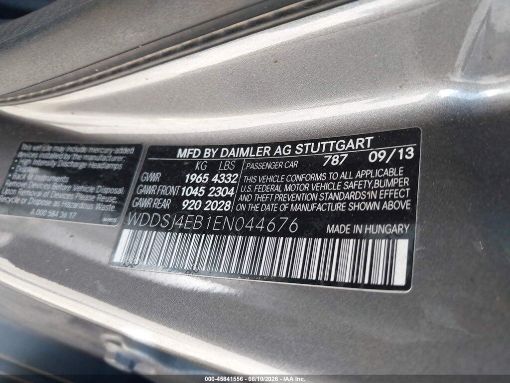 WDDSJ4EB1EN044676 2014 MERCEDES-BENZ CLA 250 photo no. 9