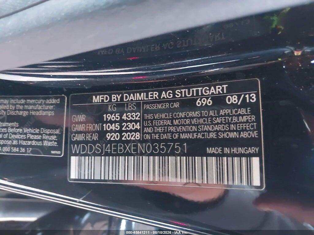 WDDSJ4EBXEN035751 2014 MERCEDES-BENZ CLA 250 photo no. 9
