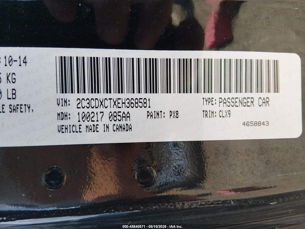 2C3CDXCTXEH368581 2014 DODGE CHARGER photo no. 9