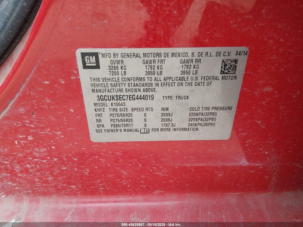3GCUKSEC7EG444019 2014 CHEVROLET SILVERADO 1500 photo no. 9