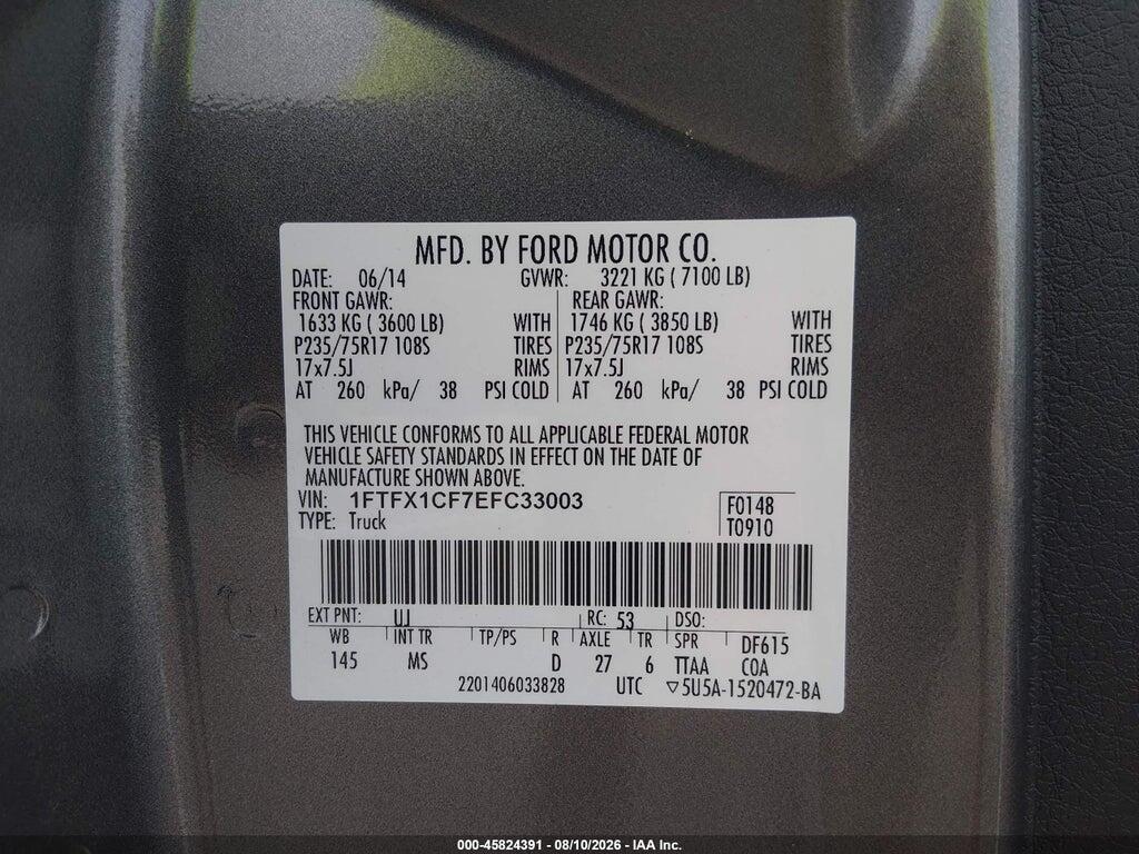 1FTFX1CF7EFC33003 2014 FORD F-150 photo no. 9