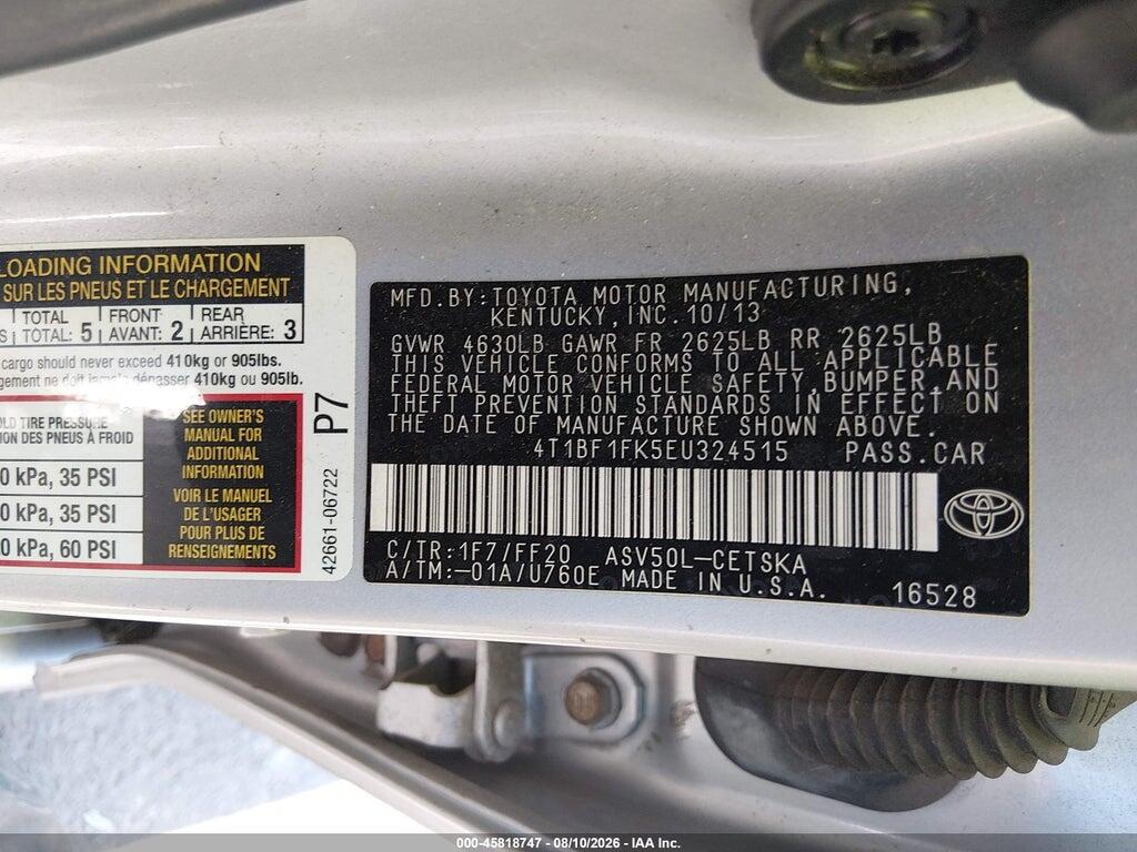 4T1BF1FK5EU324515 2014 TOYOTA CAMRY photo no. 9