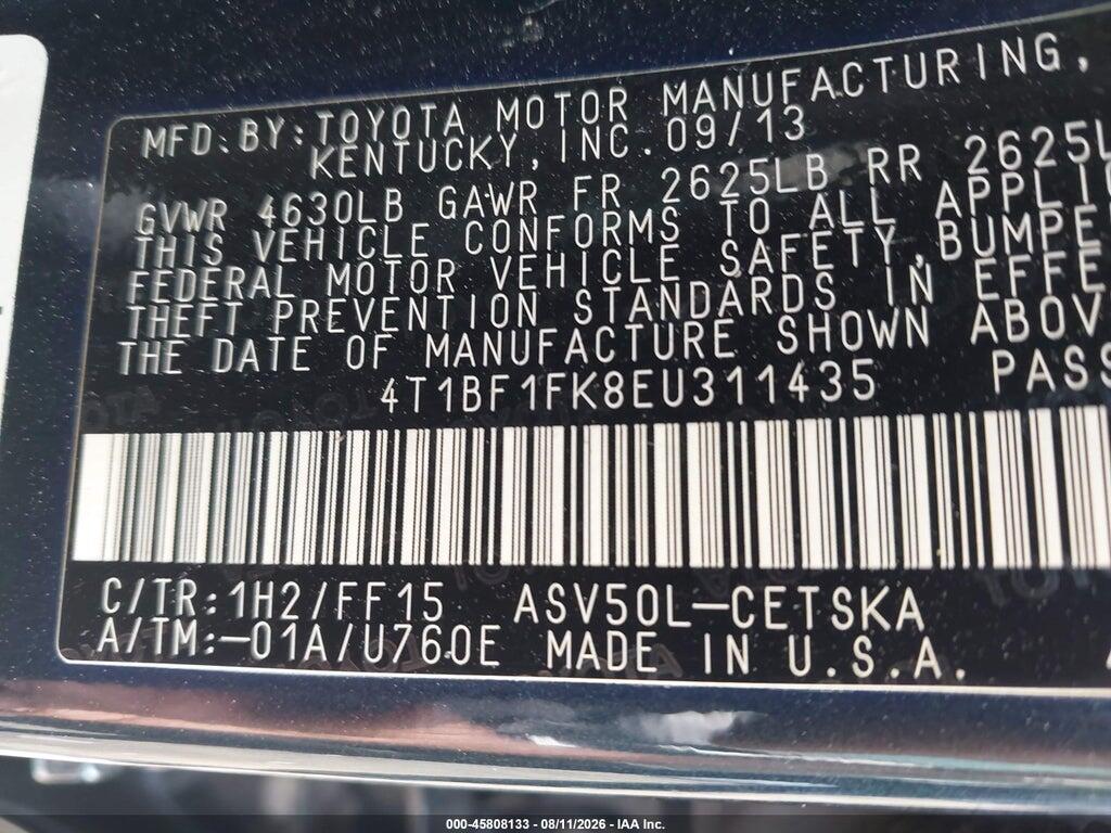 4T1BF1FK8EU311435 2014 TOYOTA CAMRY photo no. 9