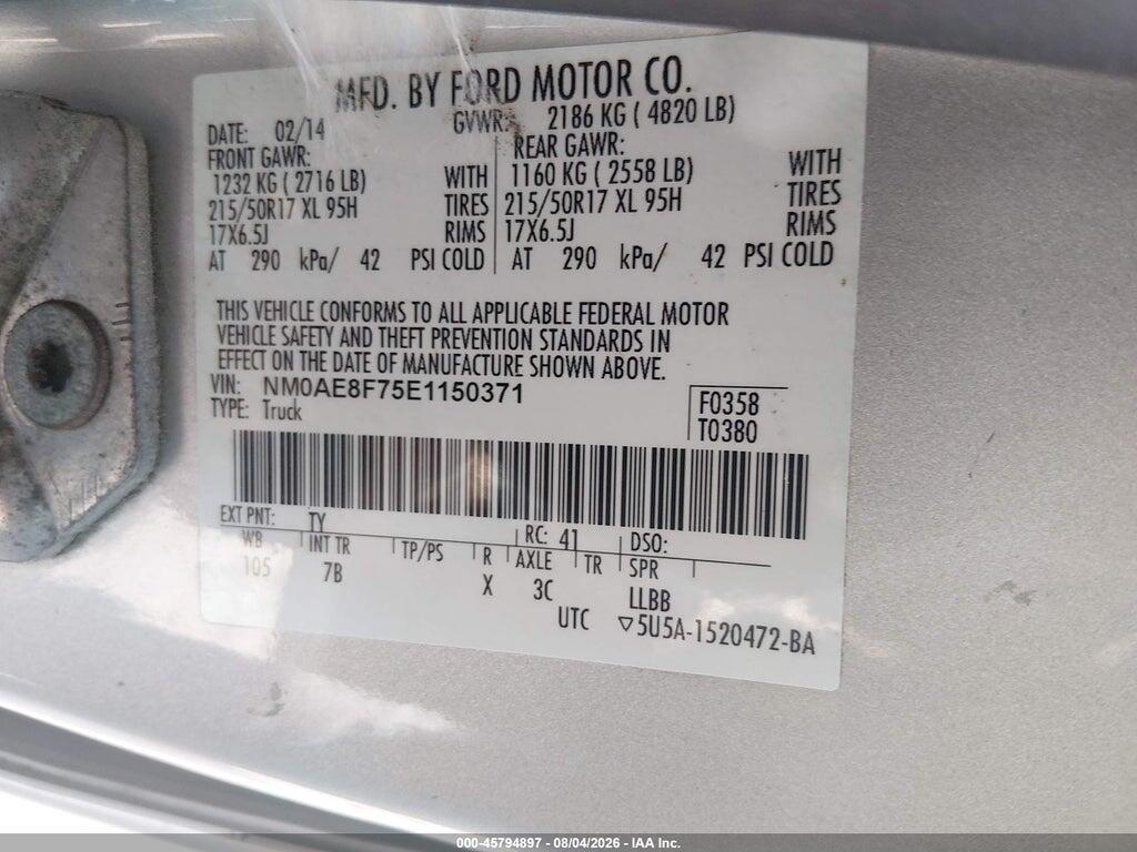 NM0AE8F75E1150371 2014 FORD TRANSIT CONNECT photo no. 9