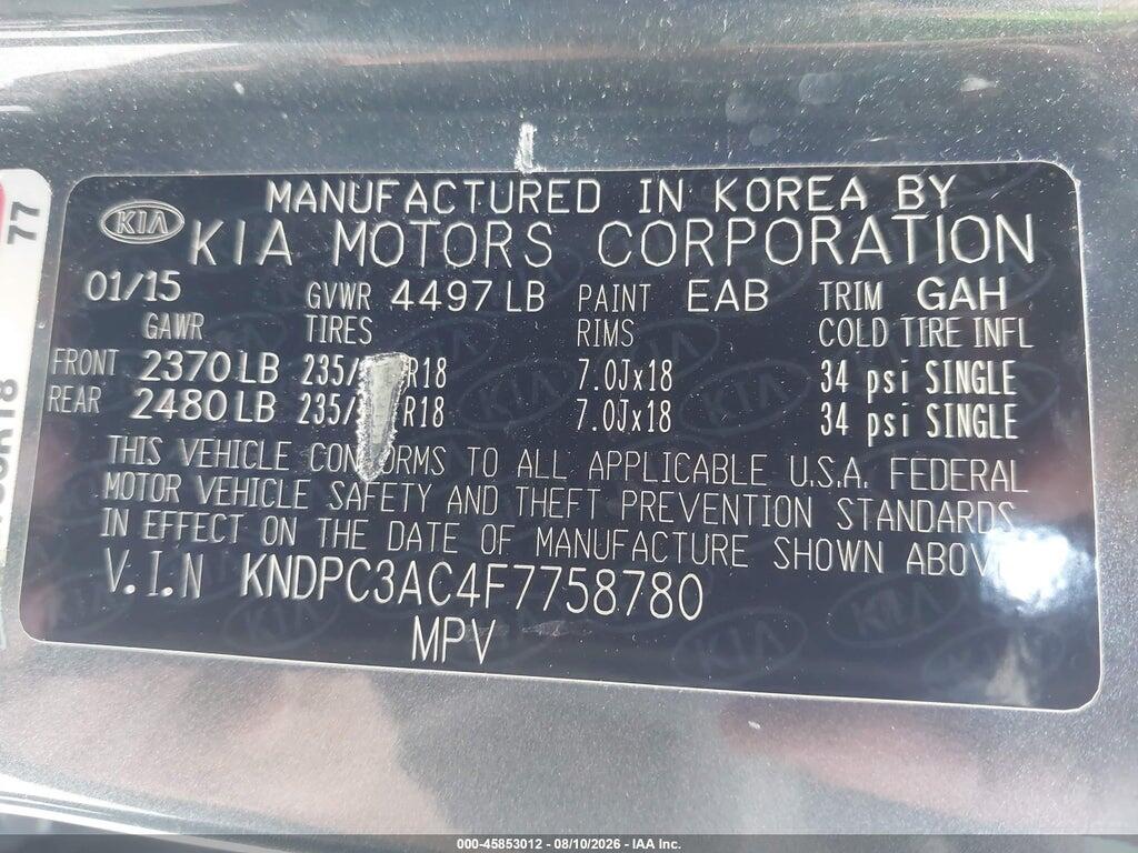 KNDPC3AC4F7758780 2015 KIA SPORTAGE photo no. 9