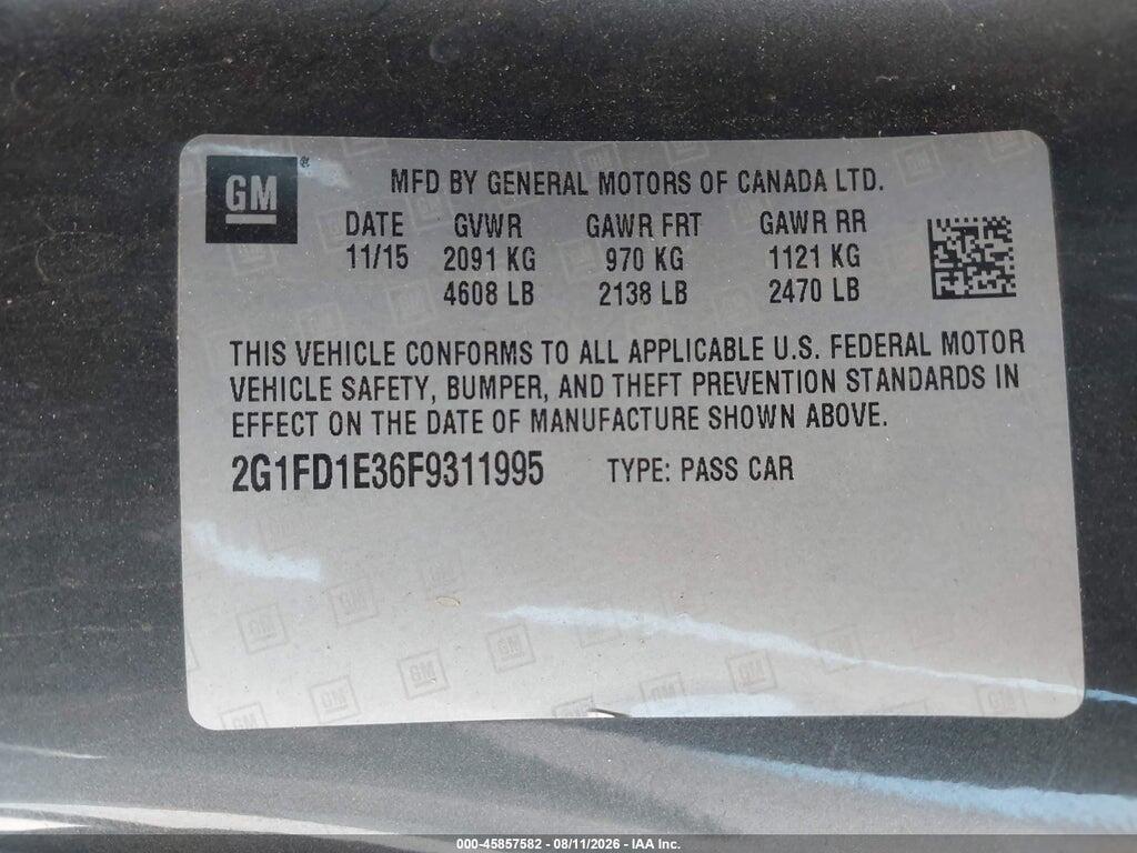 2G1FD1E36F9311995 2015 CHEVROLET CAMARO photo no. 9