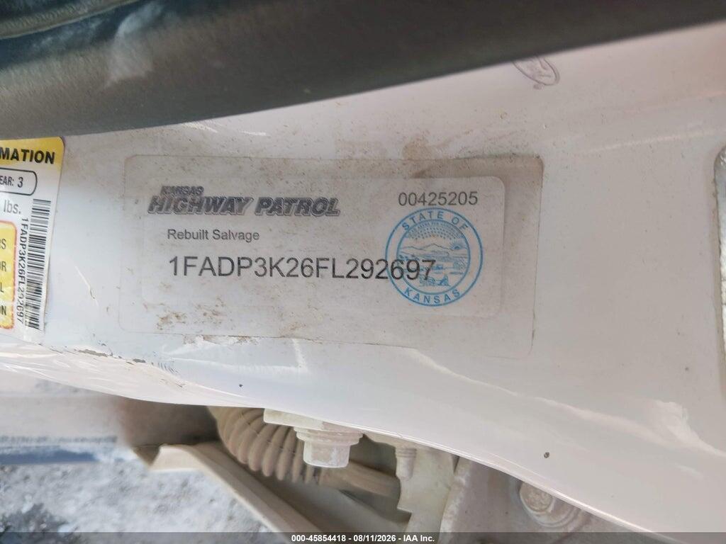 1FADP3K26FL292697 2015 FORD FOCUS photo no. 9