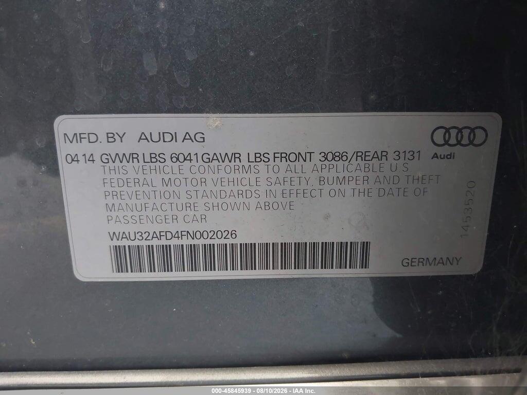 WAU32AFD4FN002026 2015 AUDI A8 L photo no. 9