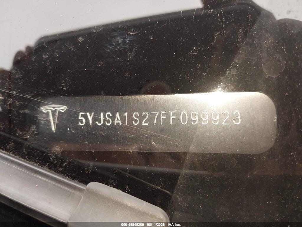 5YJSA1S27FF099923 2015 TESLA MODEL S photo no. 9