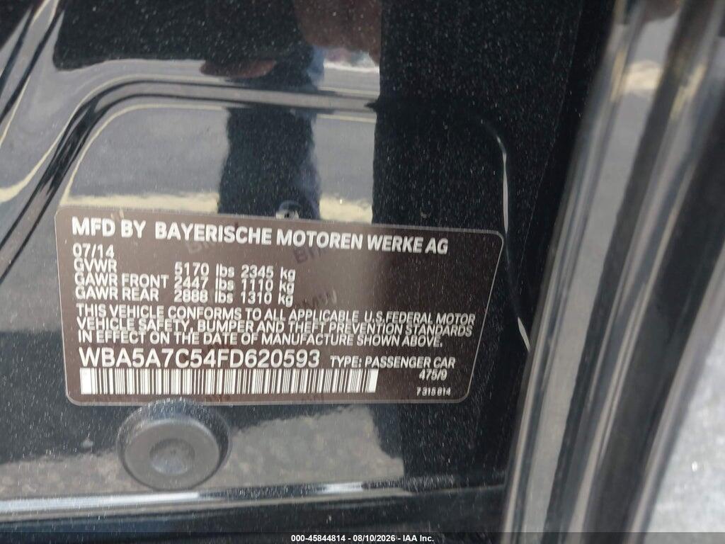 WBA5A7C54FD620593 2015 BMW 528I photo no. 9