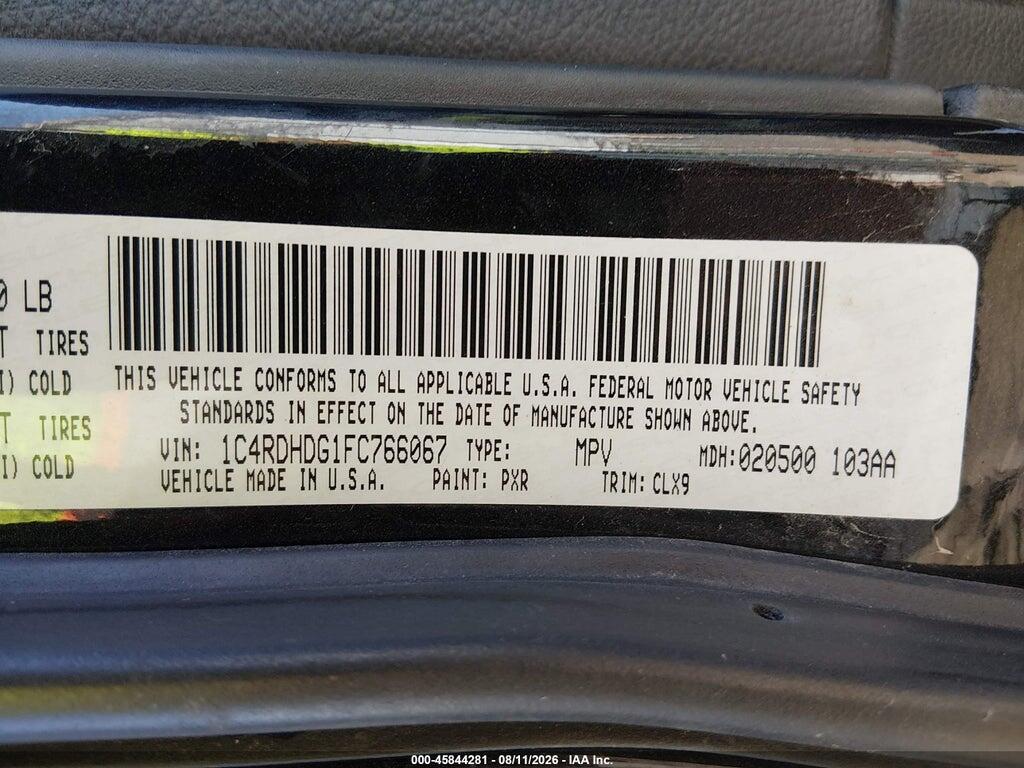 1C4RDHDG1FC766067 2015 DODGE DURANGO photo no. 9