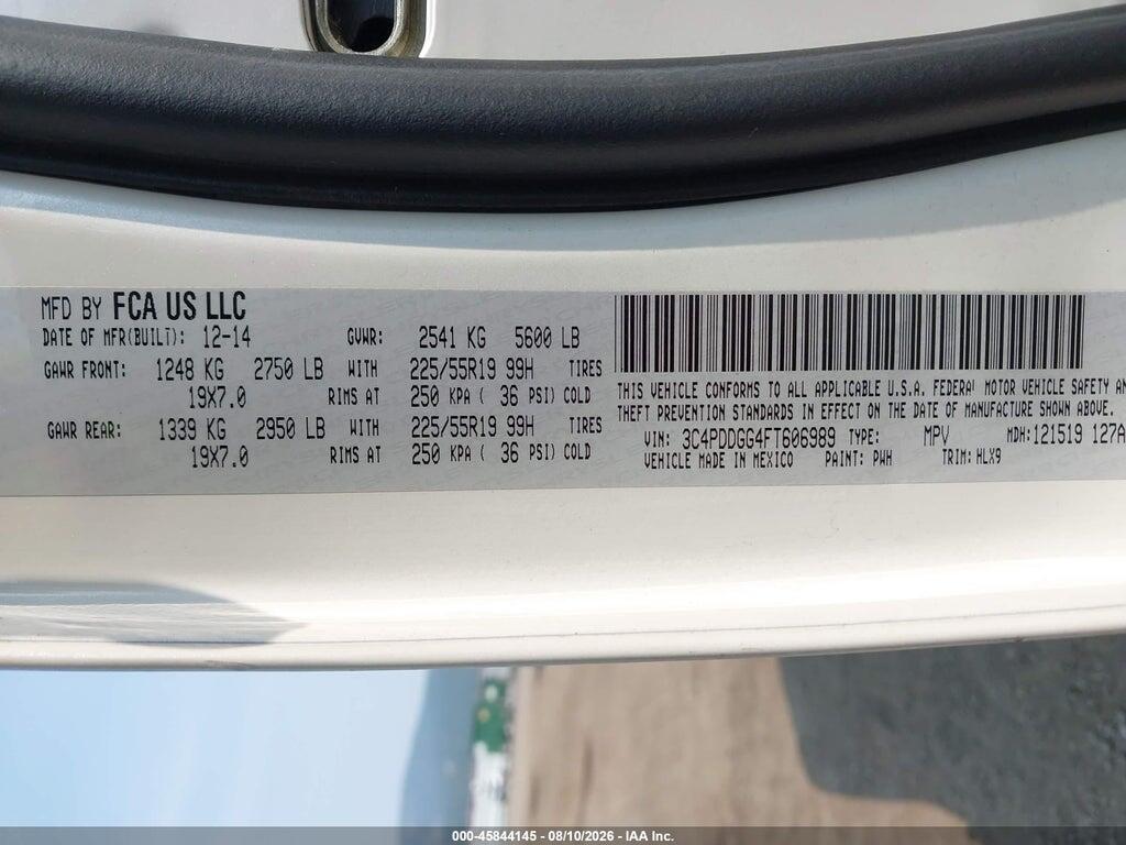 3C4PDDGG4FT606989 2015 DODGE JOURNEY photo no. 9