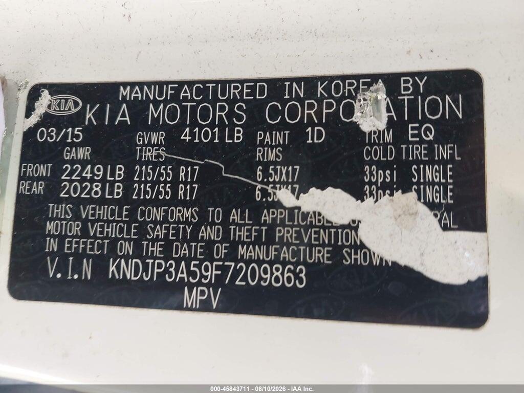 KNDJP3A59F7209863 2015 KIA SOUL photo no. 9