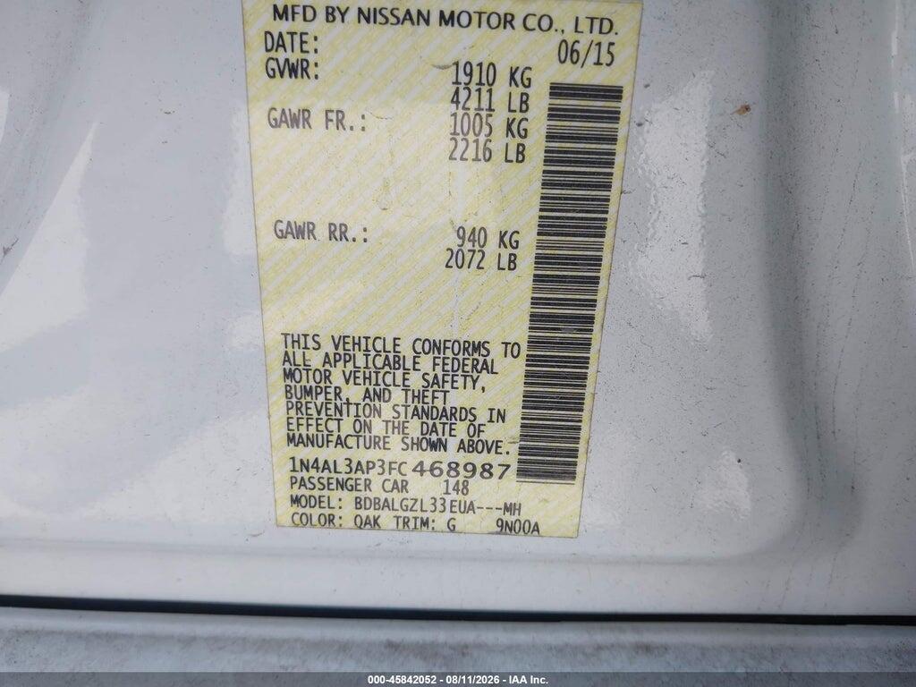 1N4AL3AP3FC468987 2015 NISSAN ALTIMA photo no. 9
