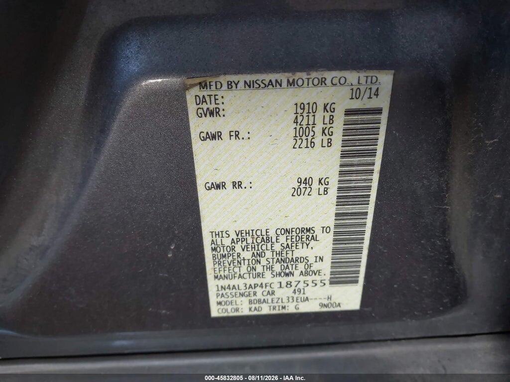 1N4AL3AP4FC187555 2015 NISSAN ALTIMA photo no. 9