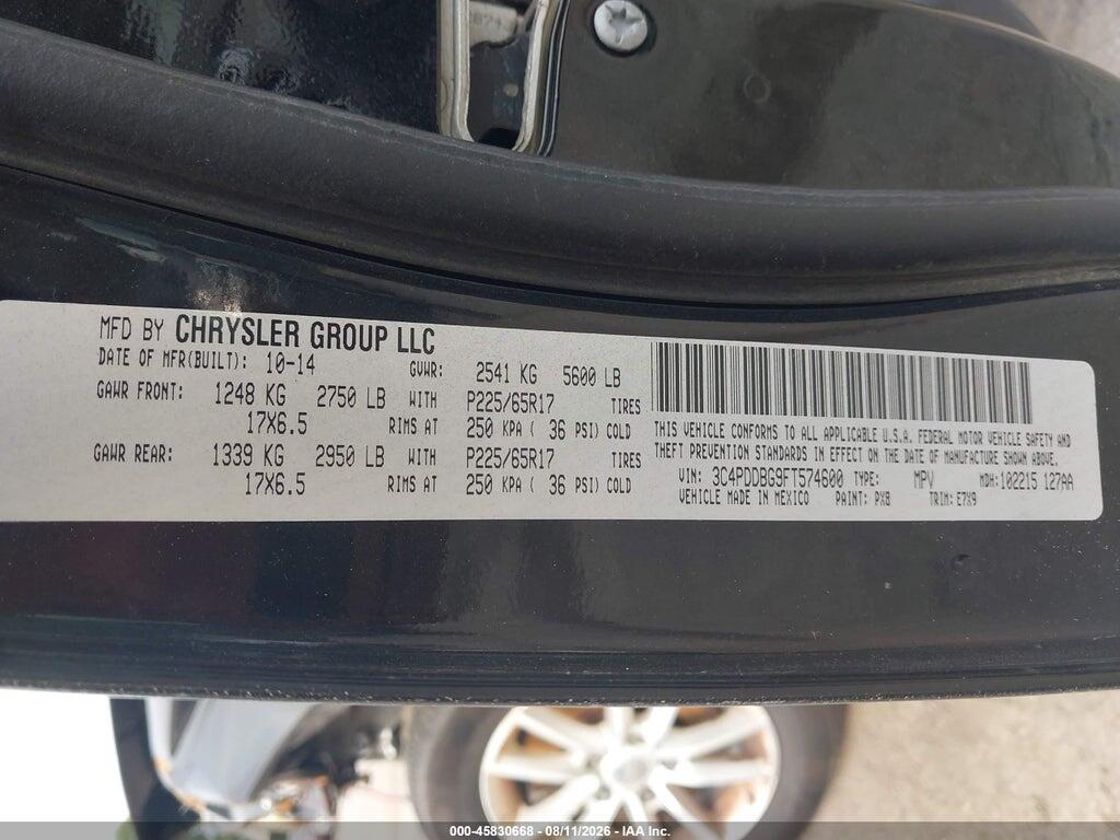 3C4PDDBG9FT574600 2015 DODGE JOURNEY photo no. 9