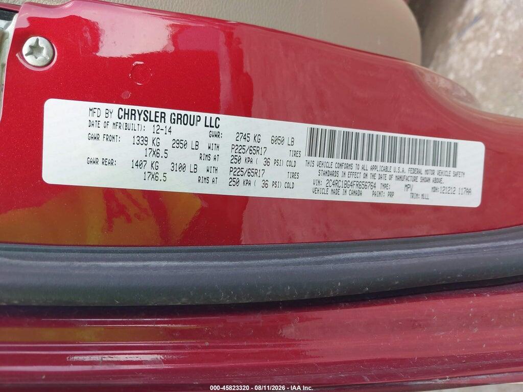 2C4RC1BG4FR656764 2015 CHRYSLER TOWN & COUNTRY photo no. 9