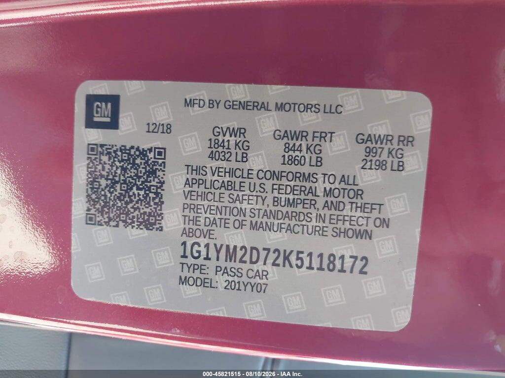 1G1YM2D75F5113022 2015 CHEVROLET CORVETTE photo no. 9