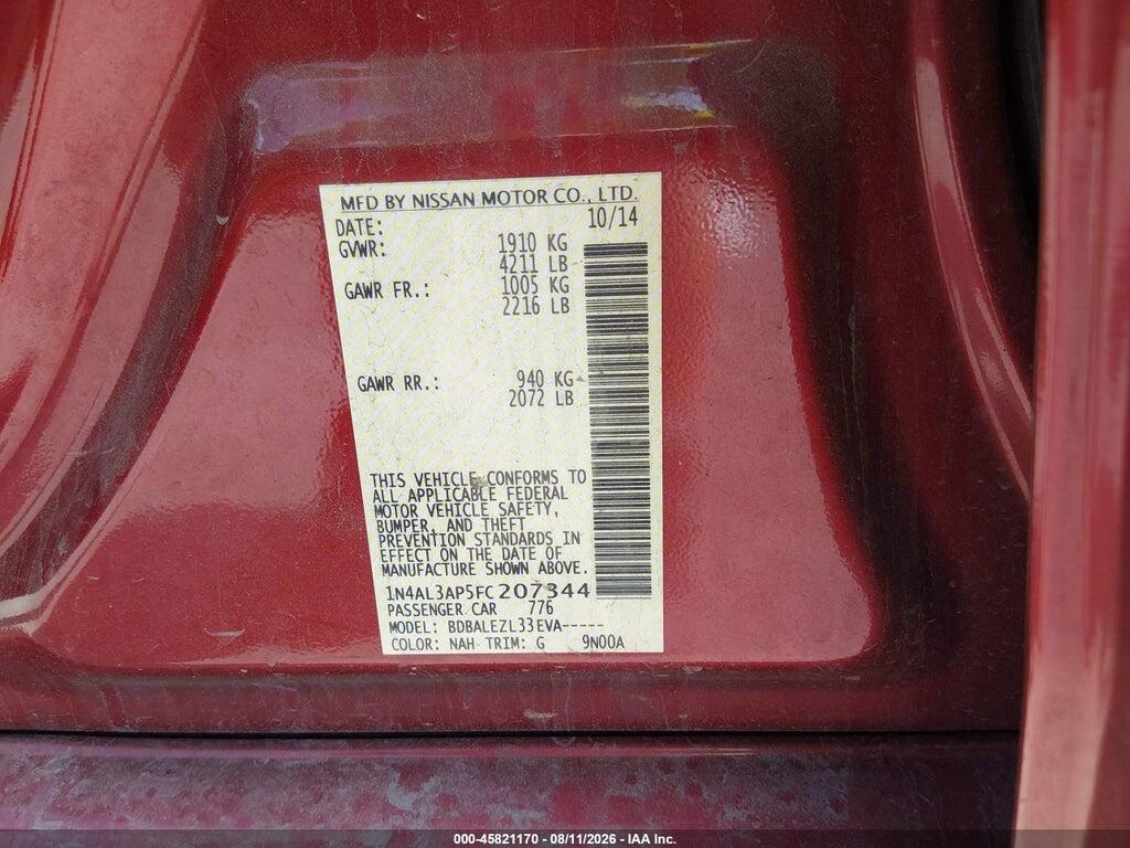 1N4AL3AP5FC207344 2015 NISSAN ALTIMA photo no. 9
