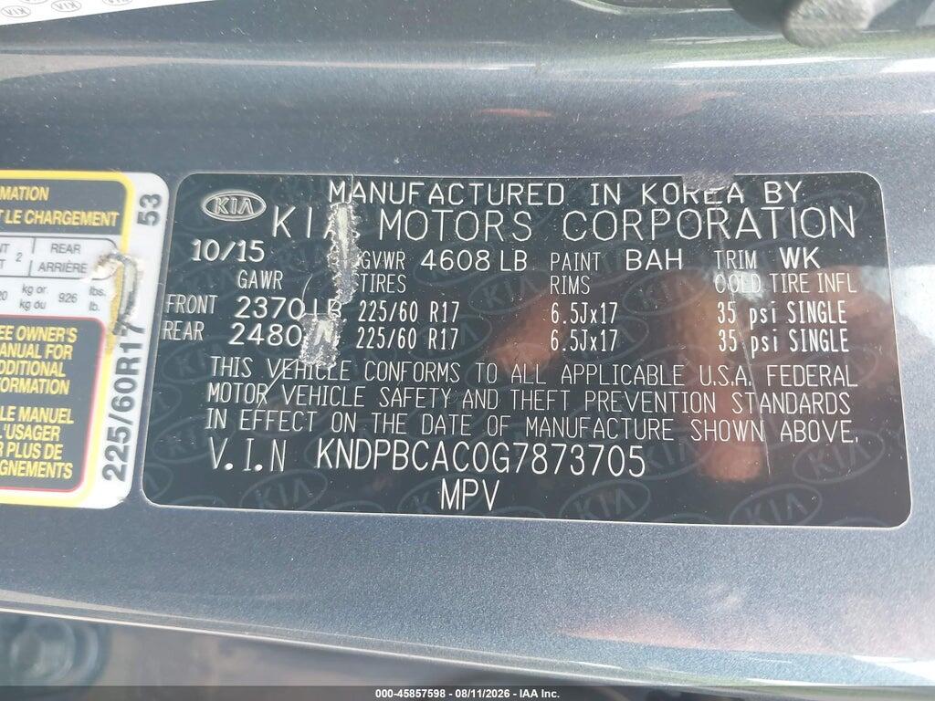 KNDPBCAC0G7873705 2016 KIA SPORTAGE photo no. 9