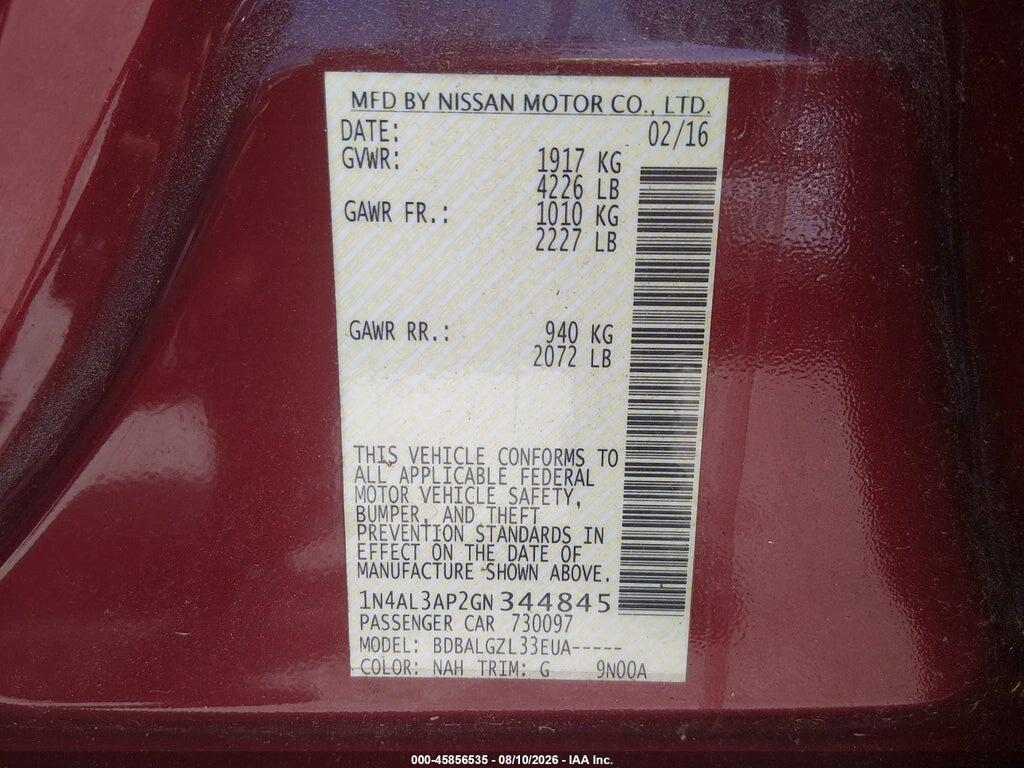 1N4AL3AP2GN344845 2016 NISSAN ALTIMA photo no. 9