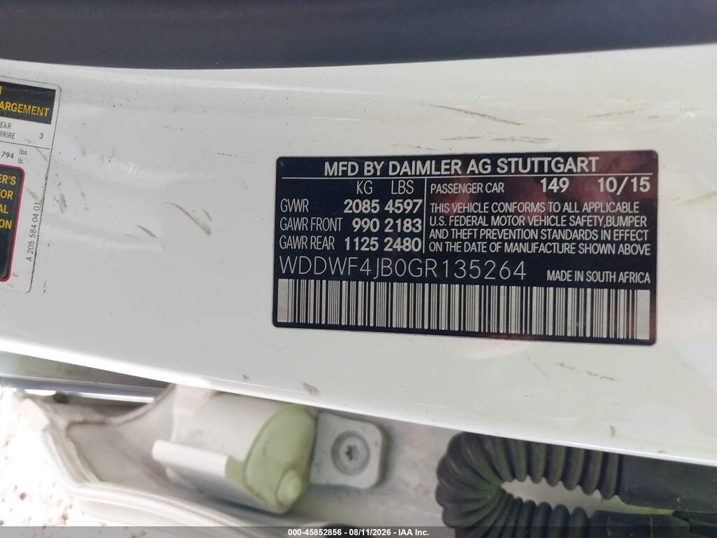 WDDWF4JB0GR135264 2016 MERCEDES-BENZ C 300 photo no. 9