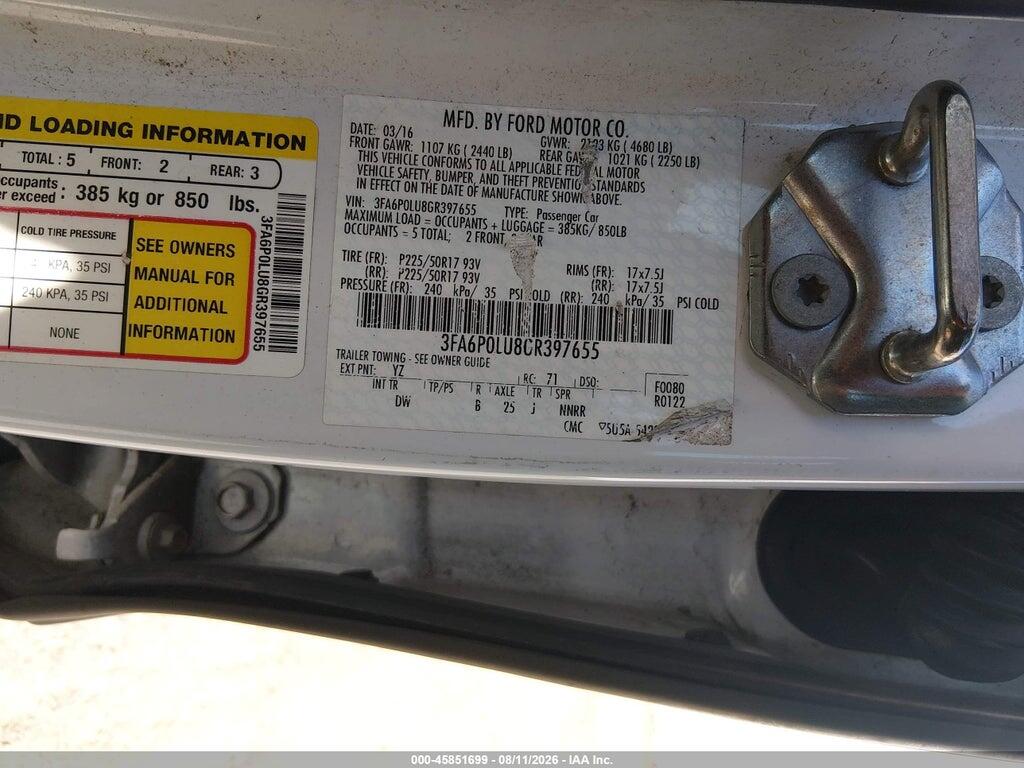 3FA6P0LU8GR397655 2016 FORD FUSION HYBRID photo no. 9