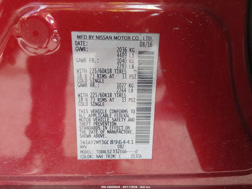 5N1AT2MT3GC896441 2016 NISSAN ROGUE photo no. 9