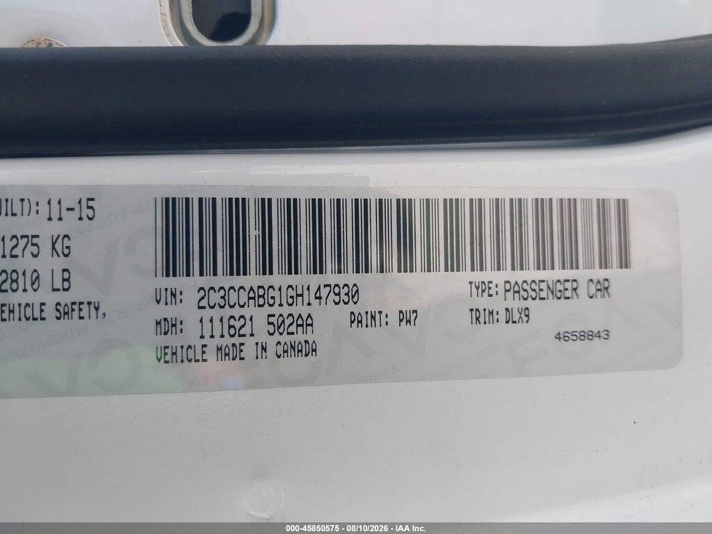 2C3CCABG1GH147930 2016 CHRYSLER 300 photo no. 9