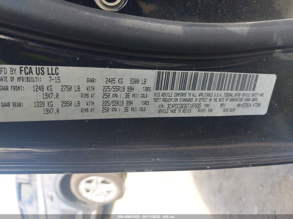 3C4PDCGB3GT107035 2016 DODGE JOURNEY photo no. 9