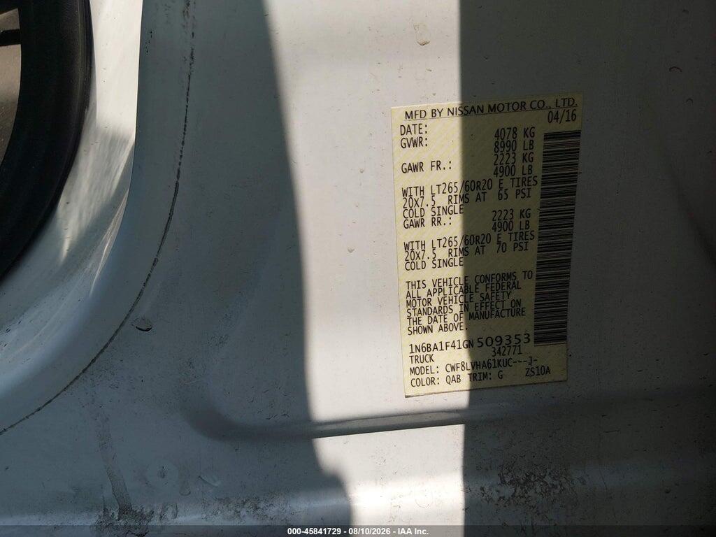 1N6BA1F41GN509353 2016 NISSAN TITAN XD photo no. 9
