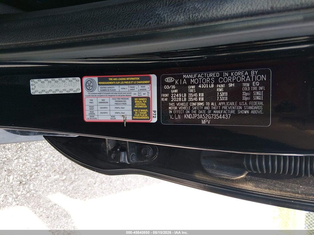 KNDJP3A52G7354437 2016 KIA SOUL photo no. 9