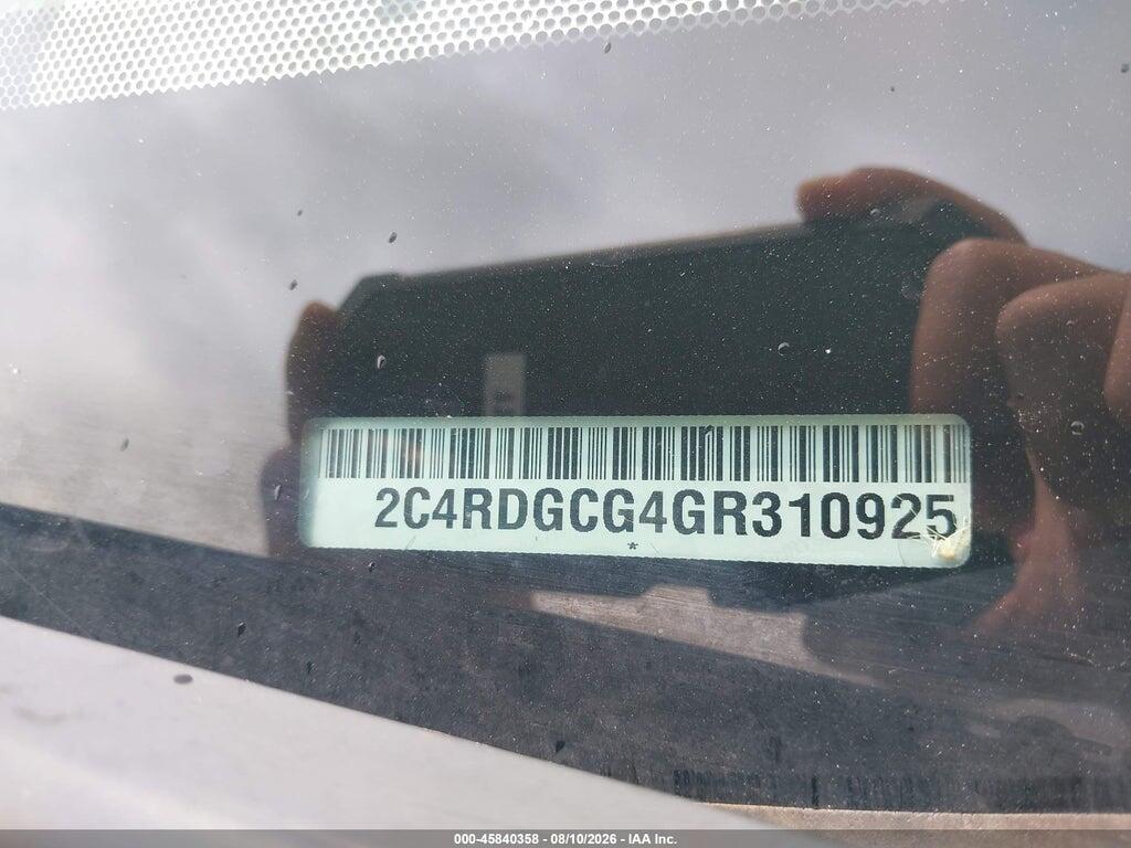 2C4RDGCG4GR310925 2016 DODGE GRAND CARAVAN photo no. 9