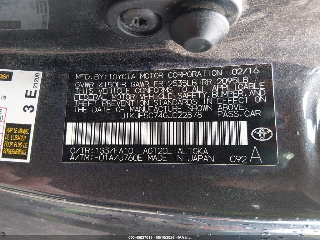 JTKJF5C74GJ022878 2016 SCION TC photo no. 9