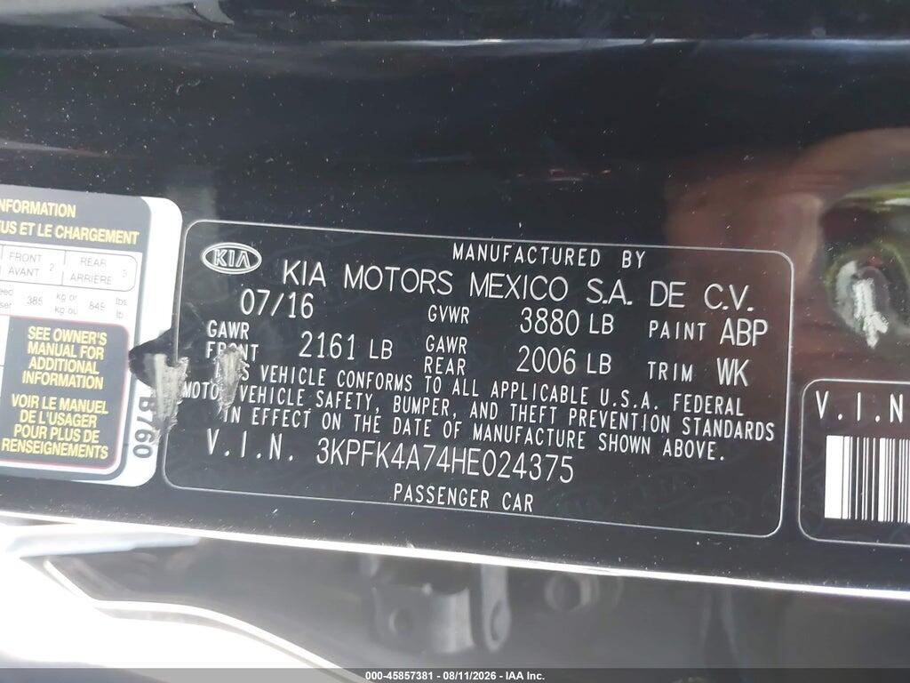 3KPFK4A74HE024375 2017 KIA FORTE photo no. 9