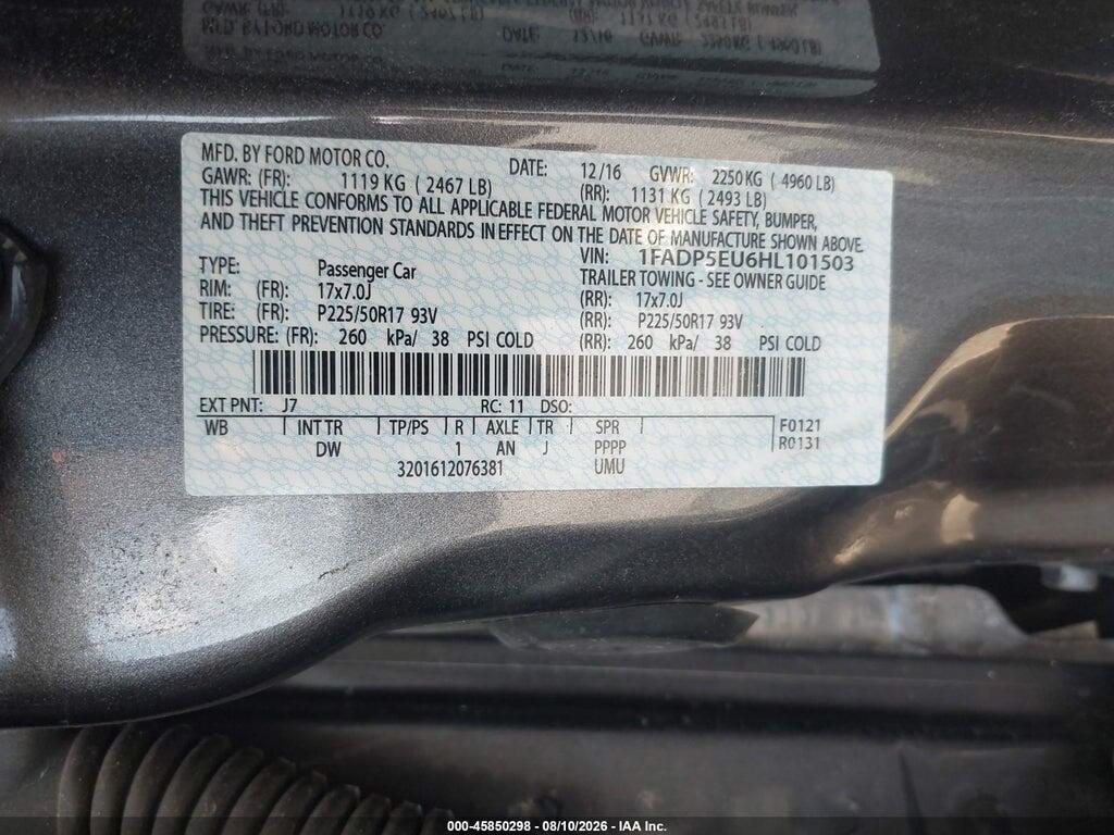 1FADP5EU6HL101503 2017 FORD C-MAX ENERGI photo no. 9