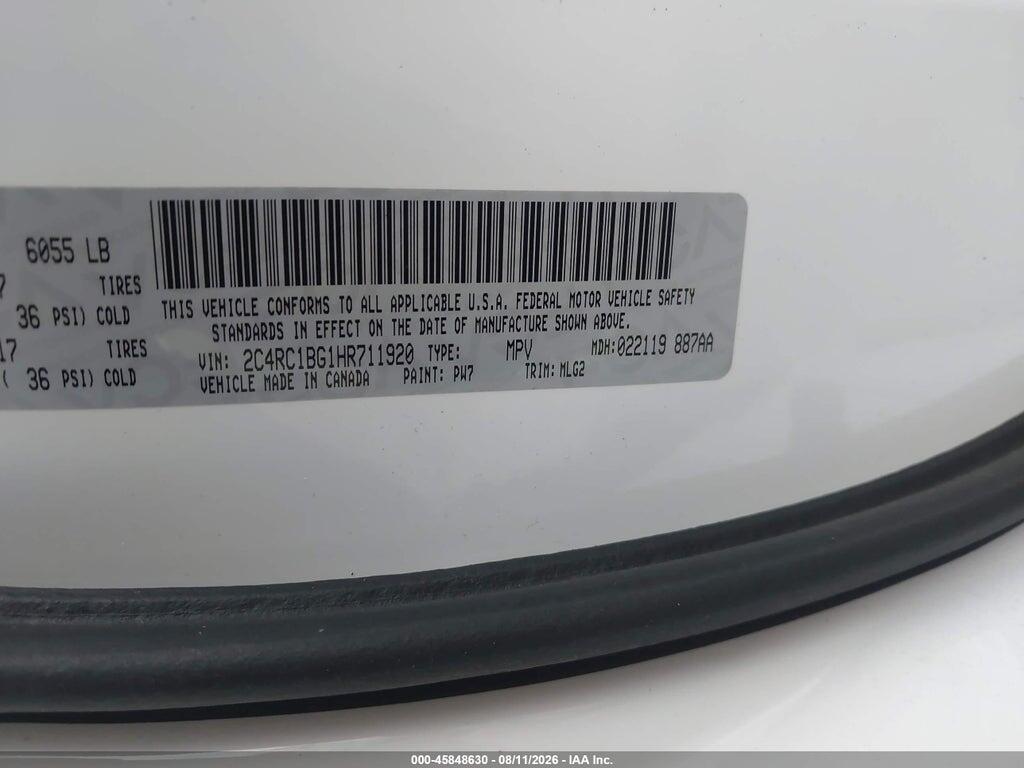 2C4RC1BG1HR711920 2017 CHRYSLER PACIFICA photo no. 9