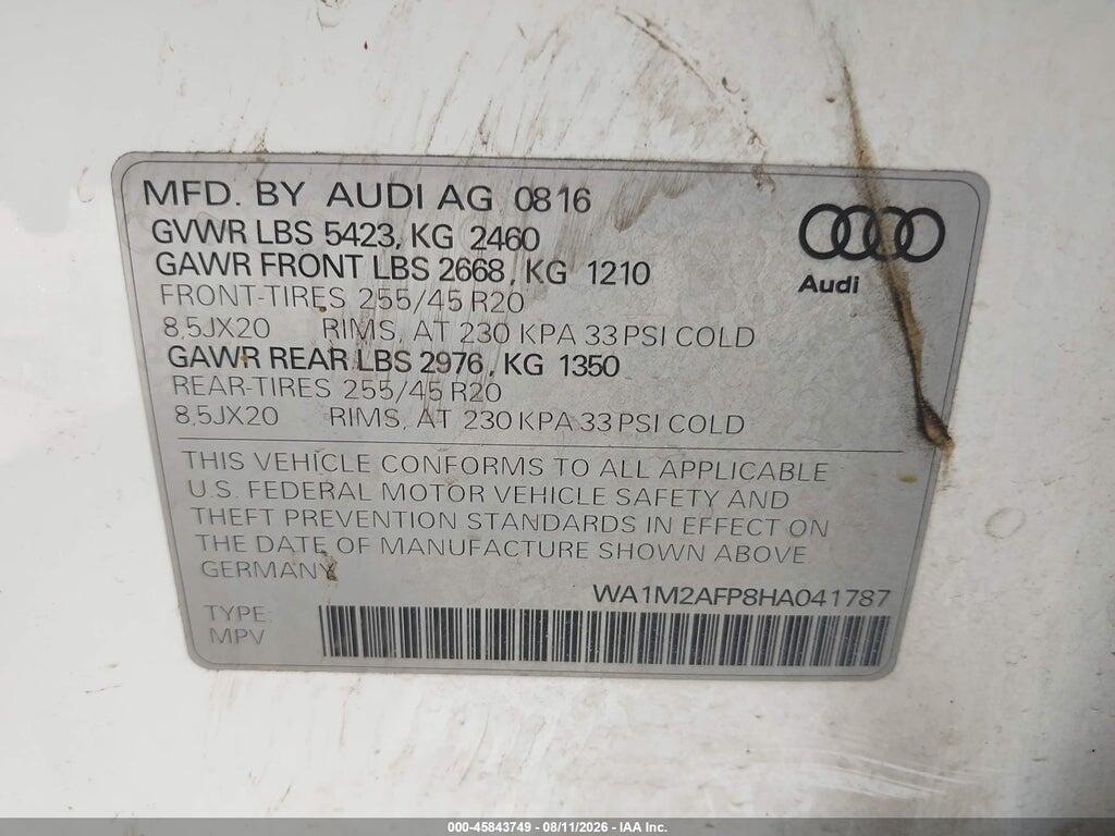 WA1M2AFP8HA041787 2017 AUDI Q5 photo no. 9