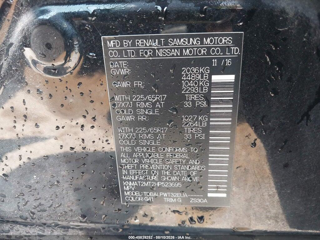 KNMAT2MT2HP523695 2017 NISSAN ROGUE photo no. 9