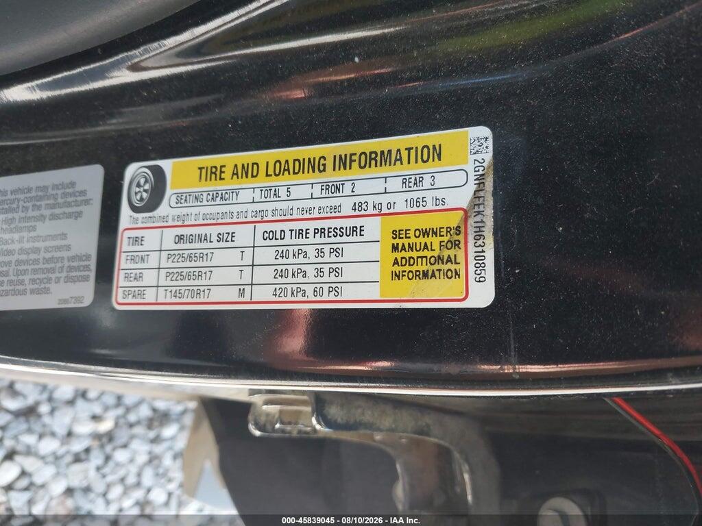 2GNFLFEK1H6310859 2017 CHEVROLET EQUINOX photo no. 9