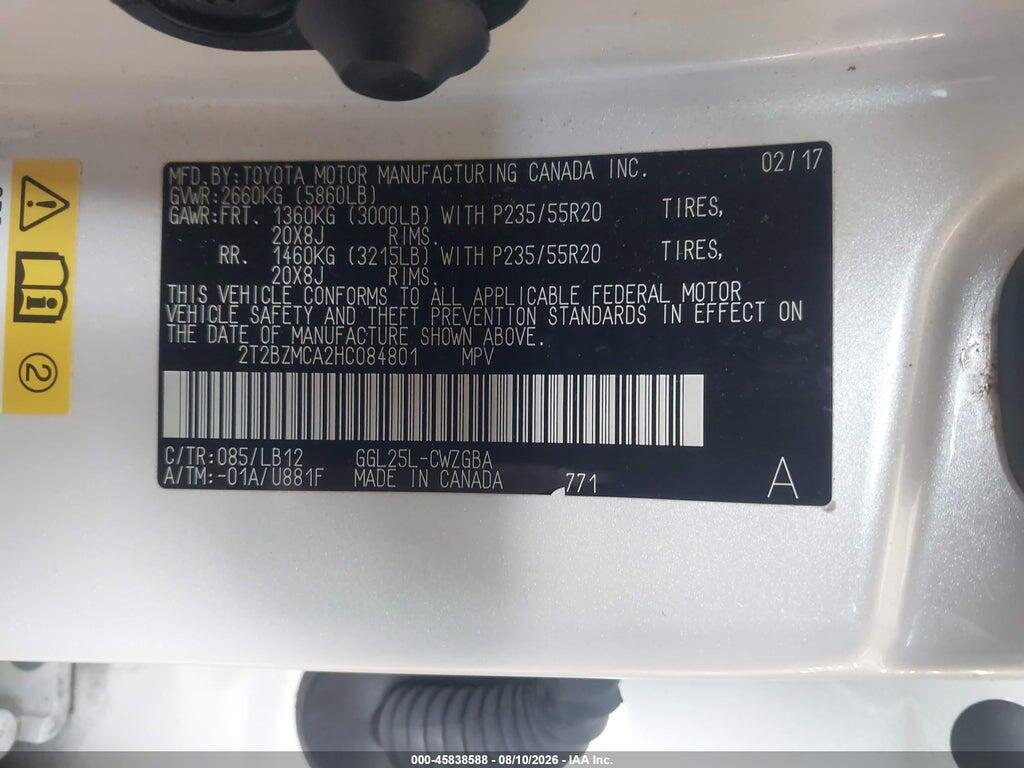 2T2BZMCA2HC084801 2017 LEXUS RX 350 photo no. 9