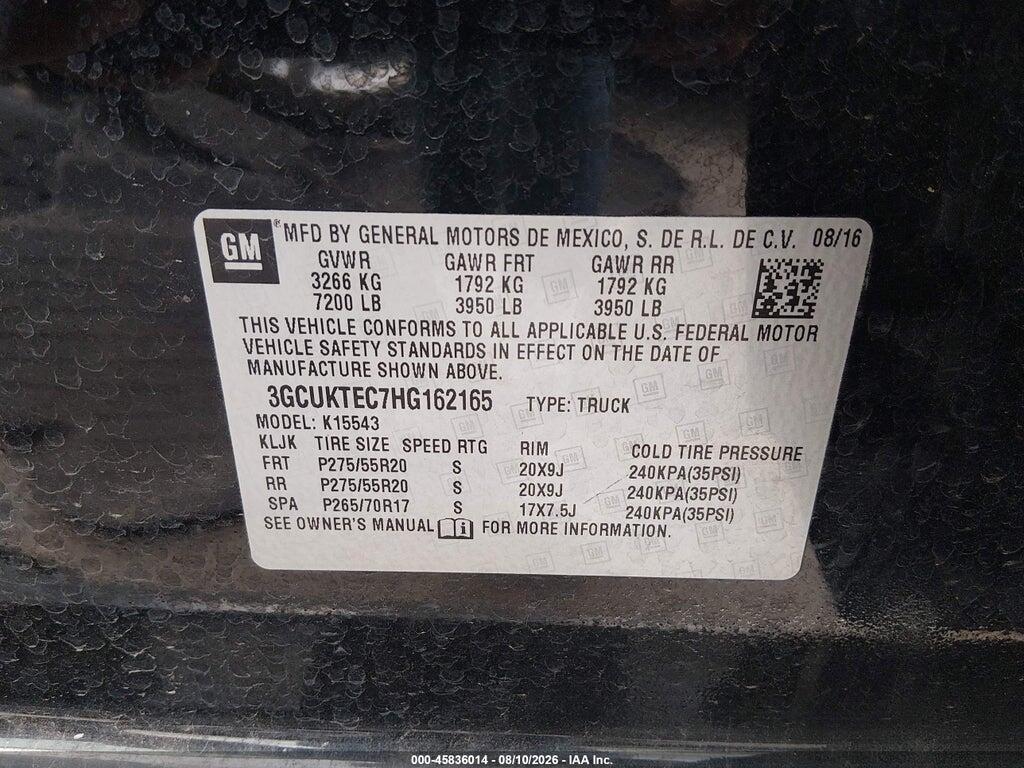 3GCUKTEC7HG162165 2017 CHEVROLET SILVERADO 1500 photo no. 9