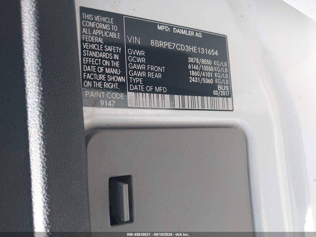 8BRPE7CD3HE131654 2017 MERCEDES-BENZ SPRINTER 2500 photo no. 9