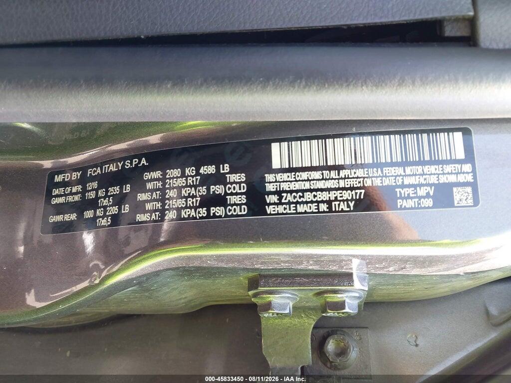 ZACCJBCB8HPE90177 2017 JEEP RENEGADE photo no. 9