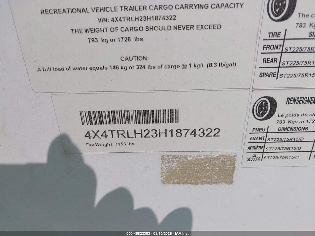 4X4TRLH23H1874322 2017 ROCKWOOD SIGNATURE ULTRA LITE photo no. 9