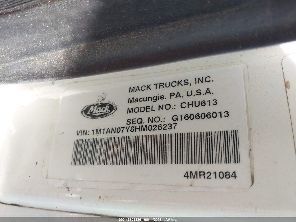 1M1AN07Y8HM026237 2017 MACK PINNACLE photo no. 8
