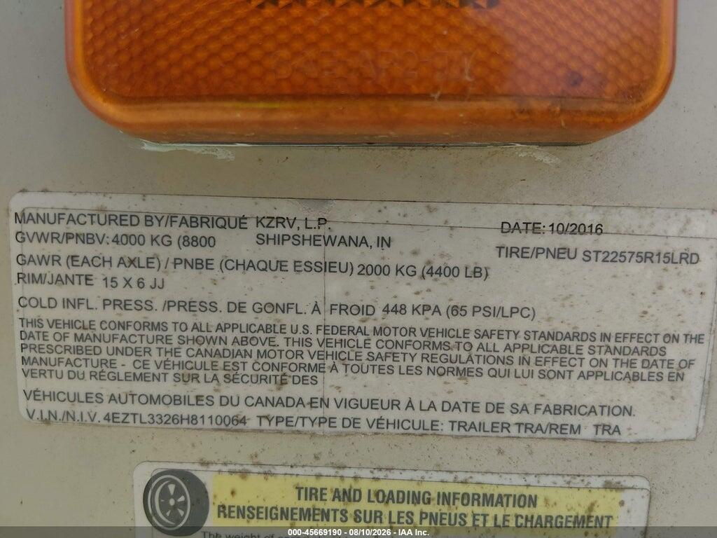 4E2TL3326H8110064 2017 KZ INC CONNECT photo no. 9
